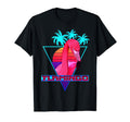 Flamingo Flamazing Synthwave Outrun T-Shirt - Minimalist Print for Adults - T-Shirt, Sweatshirt, Hoodie