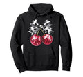 Disco Ball Checkered Coquette Bow Cherries Hoodie - Trendy Graphic Unisex - T-Shirt, Sweatshirt, Hoodie