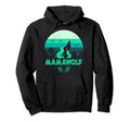Mamawolf Funny Wolf Mama Sunset Hoodie - Novelty Apparel Unisex - T-Shirt, Sweatshirt, Hoodie