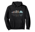Motorcycle Evolution Shadow Biker Hoodie - Casual Everyday Wear Men Women - T-Shirt, Sweatshirt, Hoodie