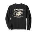 Dad Life Fishing Peace Cartoon Sweatshirt - Aesthetic Graphic Unisex - T-Shirt, Sweatshirt, Hoodie