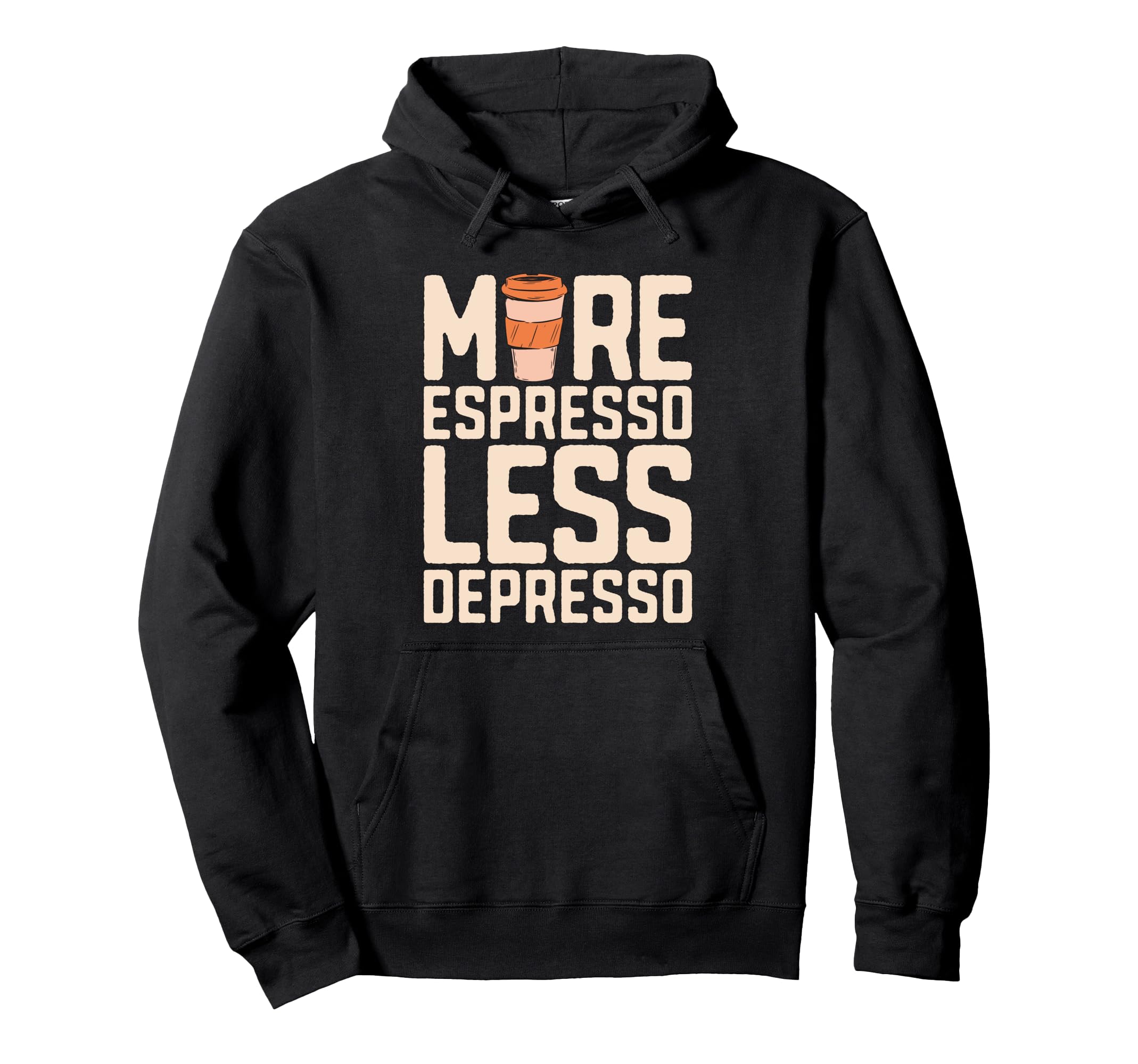 More Espresso Less Depresso Awareness Hoodie - Graphic Print for Adults - T-Shirt, Sweatshirt, Hoodie