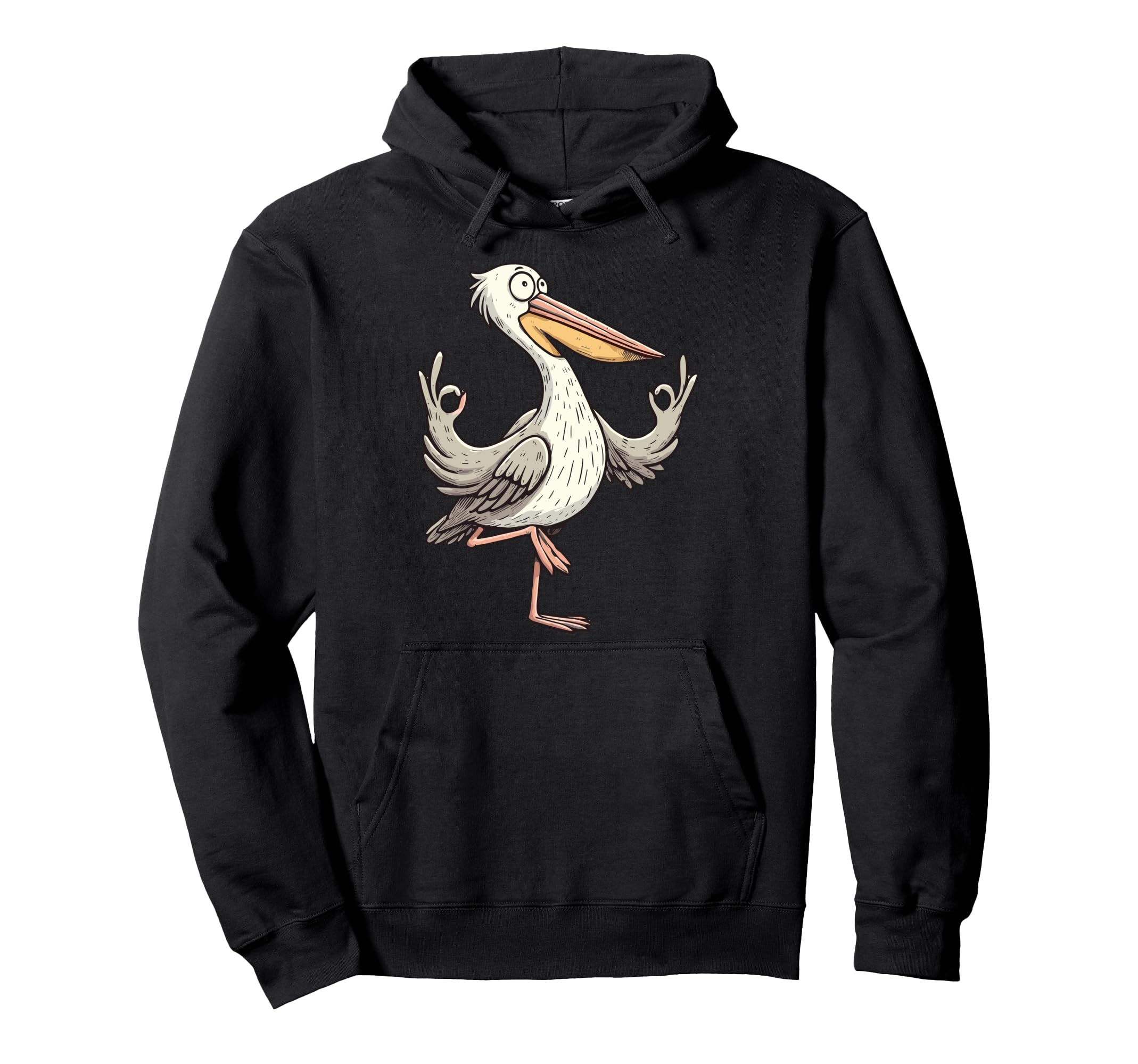 Meditation Pelican Yoga Pose Relaxing Hoodie - Trendy Graphic Men Women - T-Shirt, Sweatshirt, Hoodie