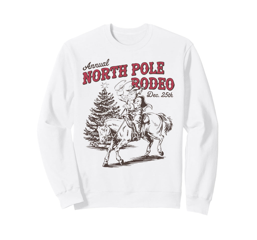 Annual North Pole Rodeo Santa Sweatshirt - Unique Graphic for Adults - T-Shirt, Sweatshirt, Hoodie