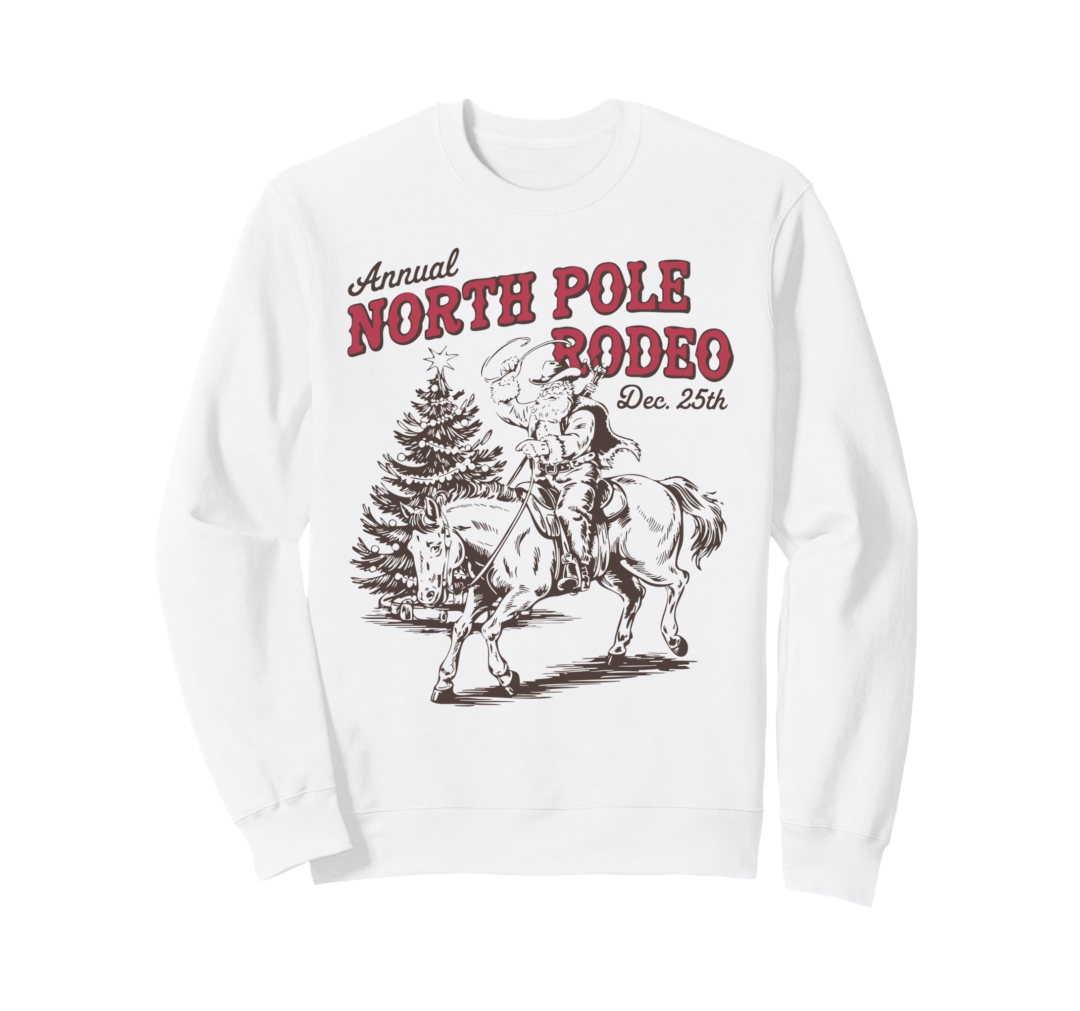 Annual North Pole Rodeo Santa Sweatshirt - Unique Graphic for Adults - T-Shirt, Sweatshirt, Hoodie