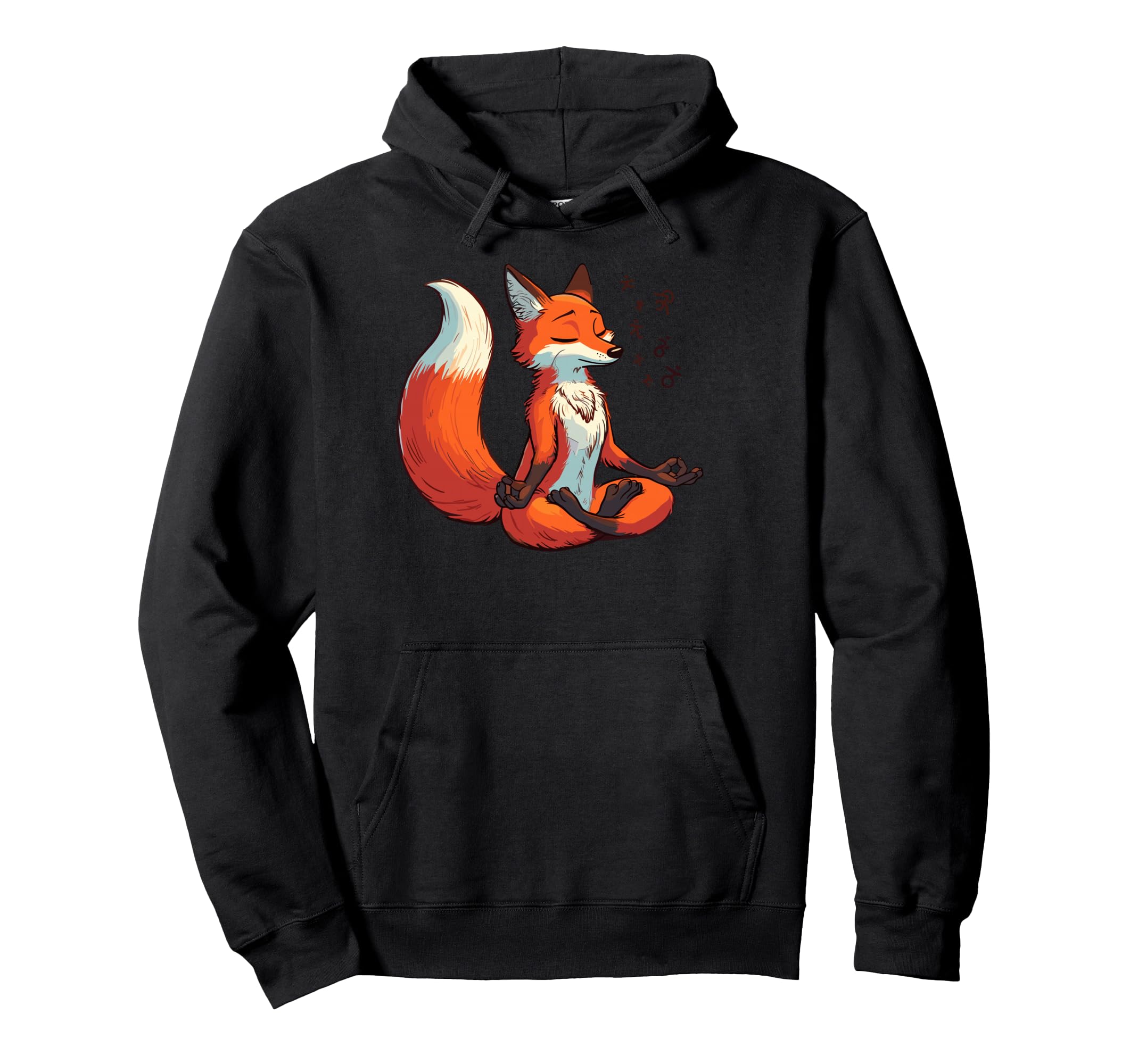 Meditation Fox Yoga Pose Relaxing Hoodie - Aesthetic Graphic Unisex - T-Shirt, Sweatshirt, Hoodie