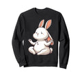 Meditation Rabbit Yoga Pose Sweatshirt - Trendy Graphic for Adults - T-Shirt, Sweatshirt, Hoodie