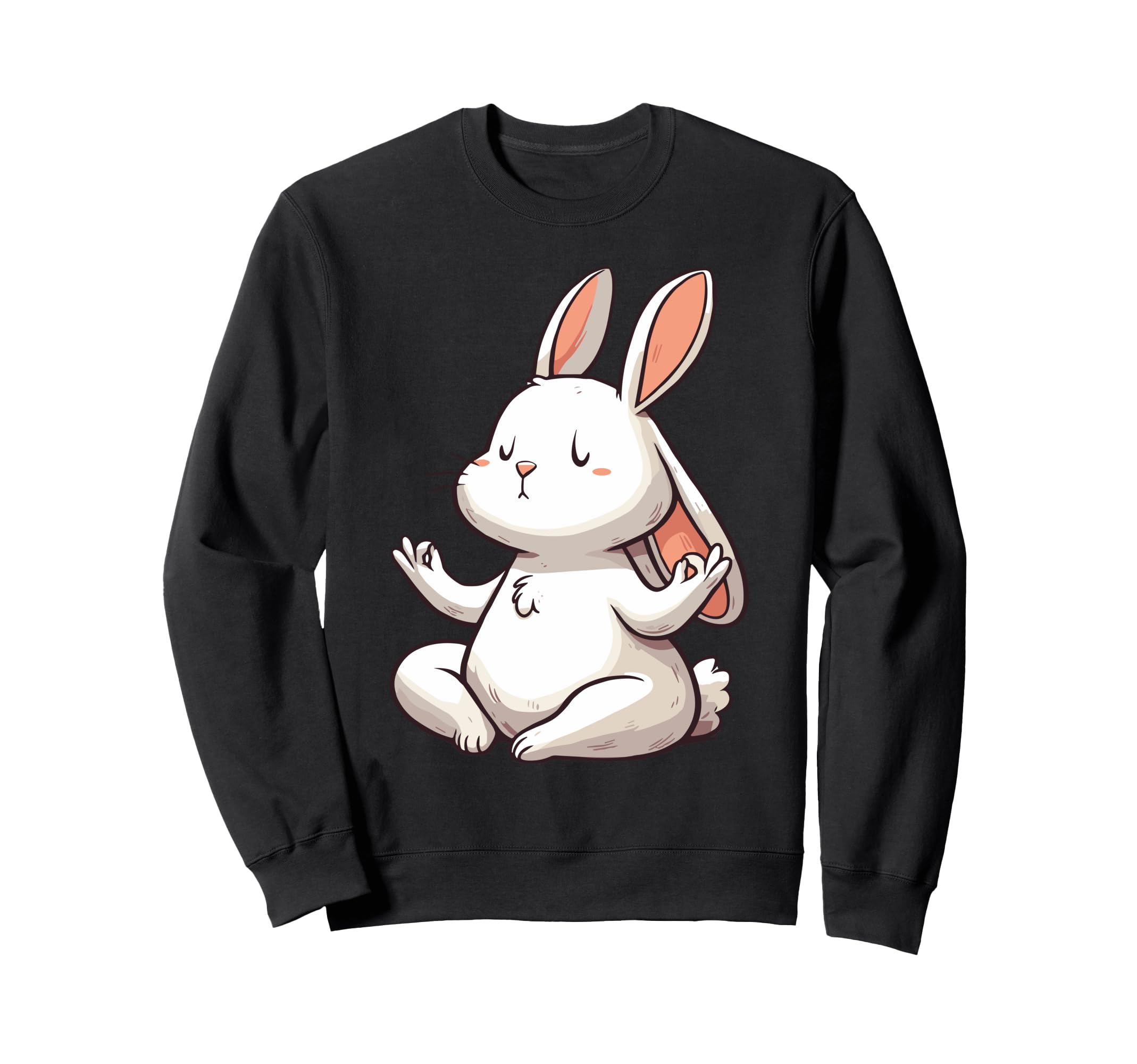 Meditation Rabbit Yoga Pose Sweatshirt - Trendy Graphic for Adults - T-Shirt, Sweatshirt, Hoodie