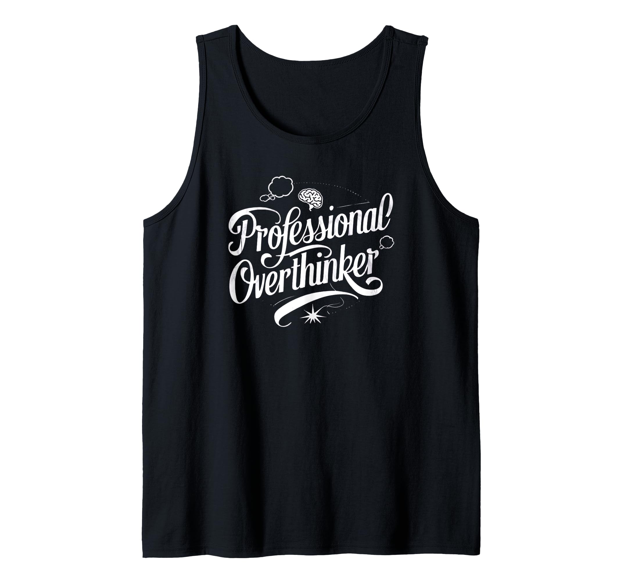 Professional Overthinker Funny Introvert T-Shirt - Minimalist Print Unisex - T-Shirt, Sweatshirt, Hoodie