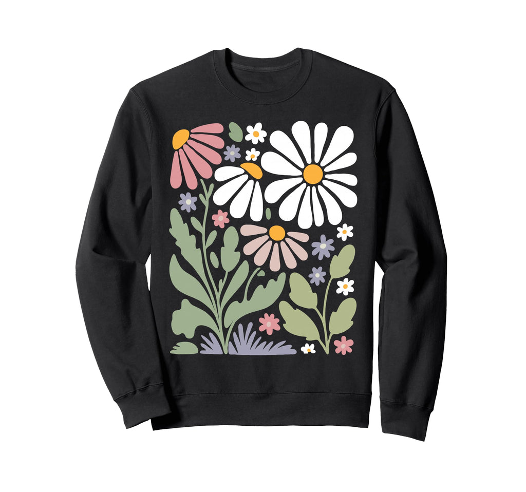 Wildflowers Flowers Pattern Summer Sweatshirt - Custom Art Print Men Women - T-Shirt, Sweatshirt, Hoodie