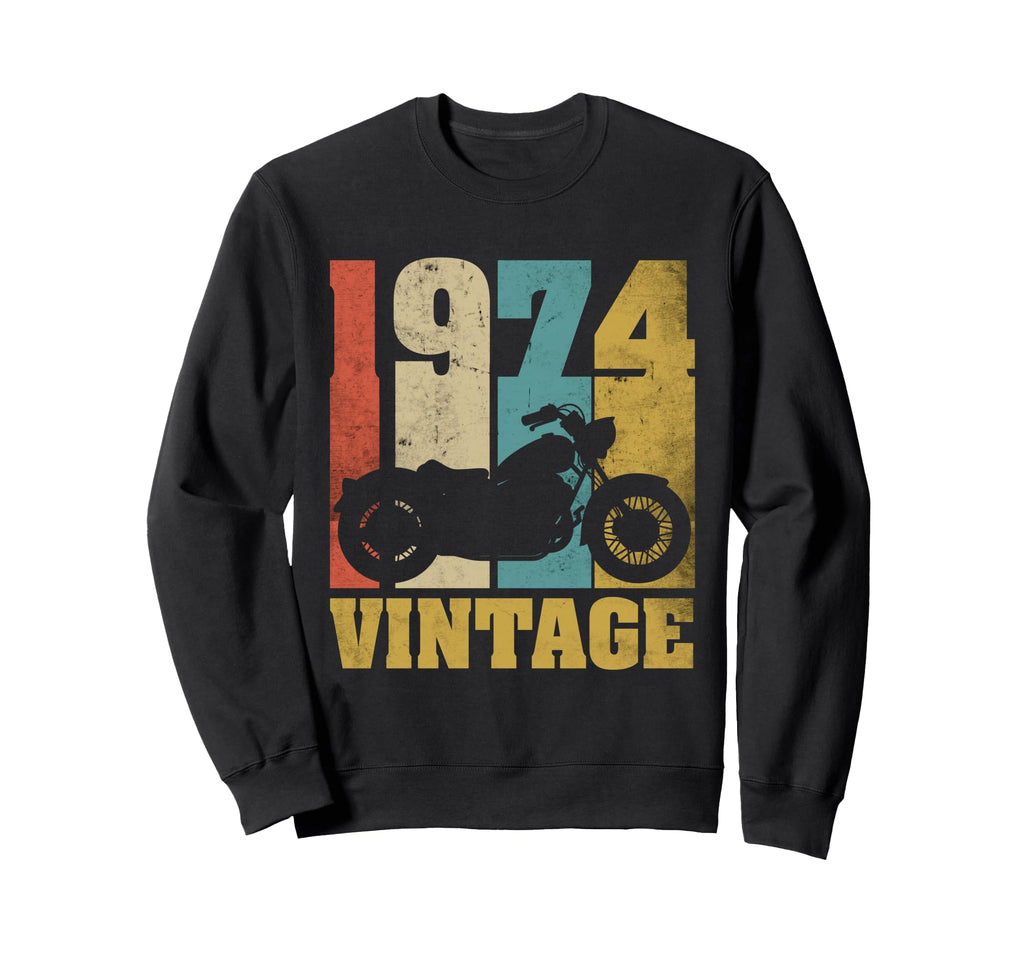52Nd Birthday Biker 52 Years 1974 Sweatshirt - Novelty Apparel Men Women - T-Shirt, Sweatshirt, Hoodie