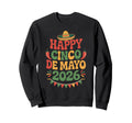 Happy Cinco De Mayo 2026 Groovy Sweatshirt - Trendy Graphic for Adults - T-Shirt, Sweatshirt, Hoodie