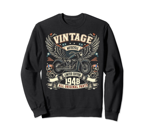 1948 Born 1948 76Th Birthday Sweatshirt - Novelty Apparel Men Women - T-Shirt, Sweatshirt, Hoodie