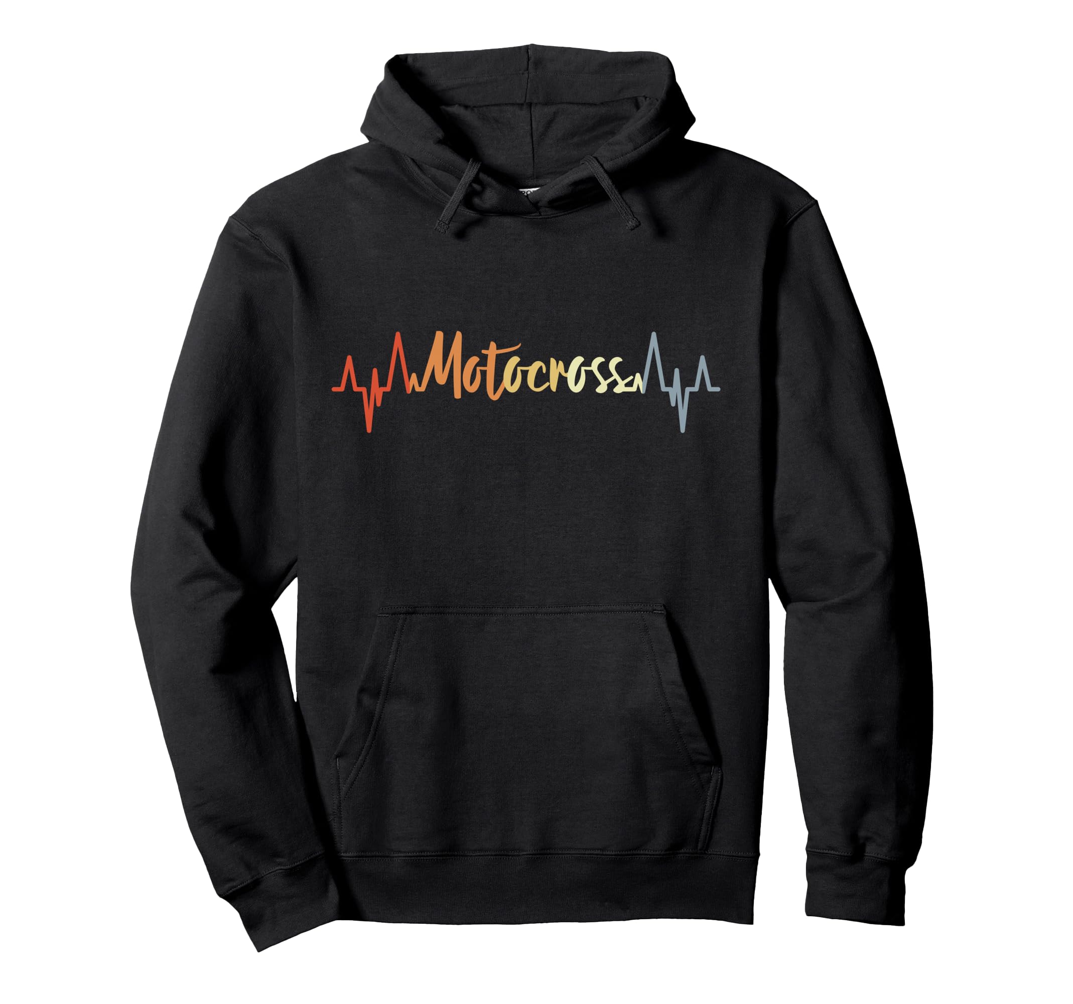 Motocross Heartbeat Motorcycle Enthusiast Hoodie - Trendy Graphic Unisex - T-Shirt, Sweatshirt, Hoodie