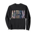 Autism Mom Mama Patchwork Quilt Letters Sweatshirt - Unique Graphic Unisex - T-Shirt, Sweatshirt, Hoodie