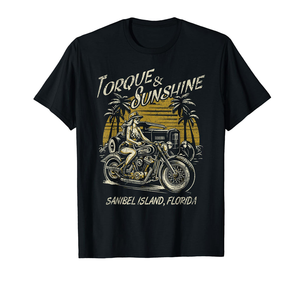 Sanibel Island Florida Motorcycle T-Shirt - Novelty Apparel for Adults - T-Shirt, Sweatshirt, Hoodie