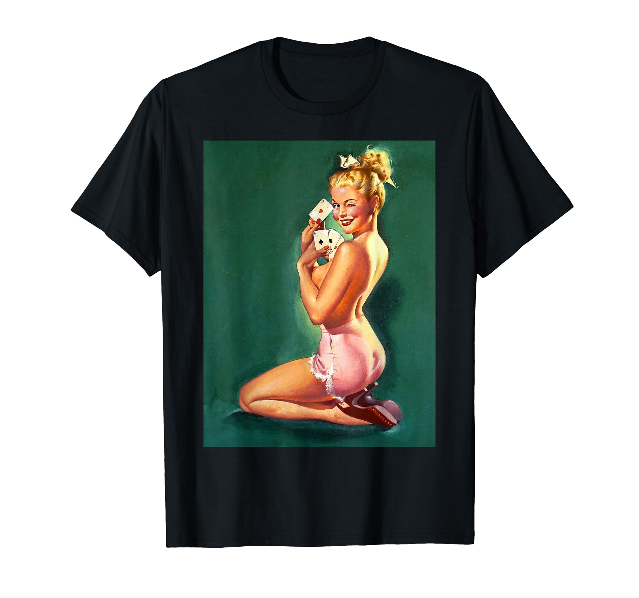 Sexy Pin Up Playing Cards T-Shirt - Custom Art Print for Adults - T-Shirt, Sweatshirt, Hoodie