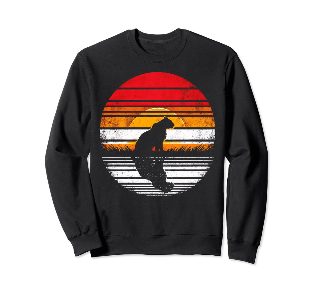 Tiger Sunset Safari 70S Sweatshirt - Fun Novelty Design Men Women - T-Shirt, Sweatshirt, Hoodie