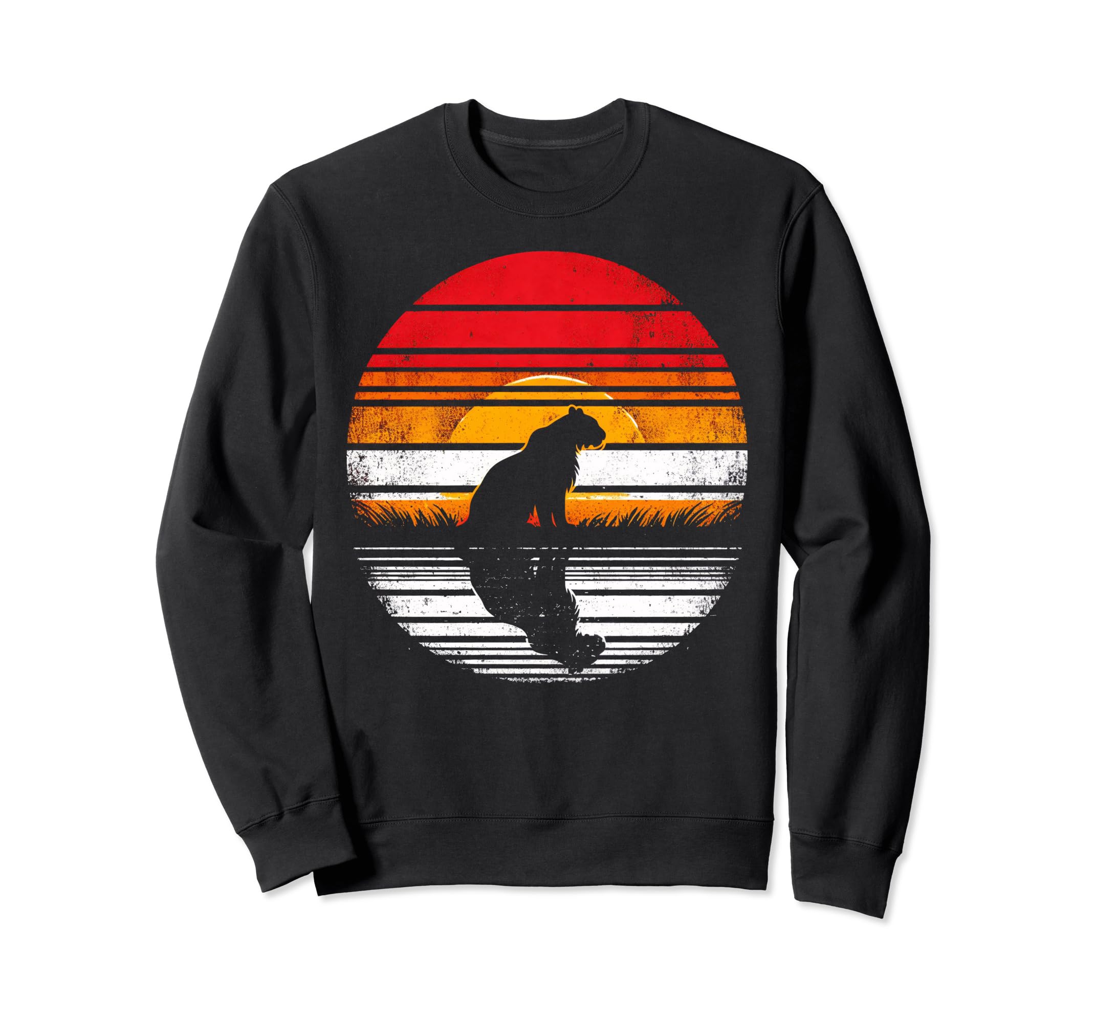Tiger Sunset Safari 70S Sweatshirt - Fun Novelty Design Men Women - T-Shirt, Sweatshirt, Hoodie