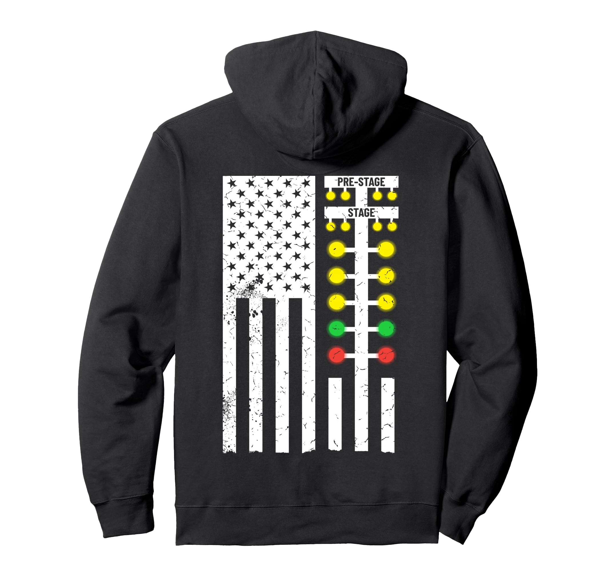 Drag Racing Flag American Drag Race Hoodie - Aesthetic Graphic Men Women - T-Shirt, Sweatshirt, Hoodie