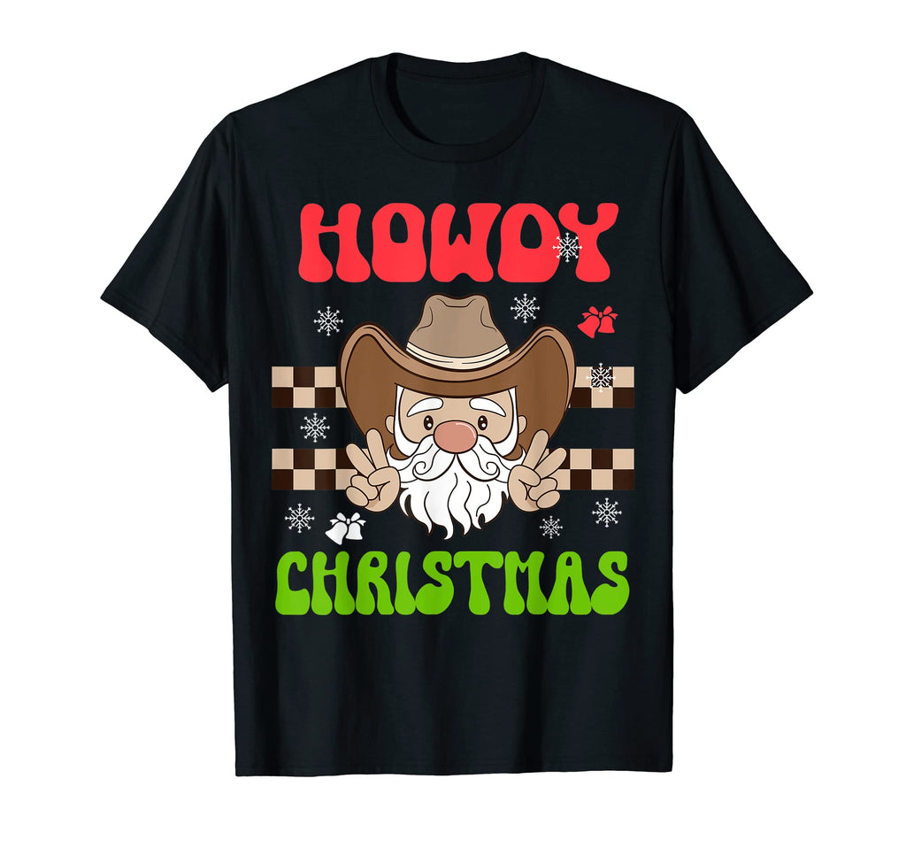 Howdy Santa Hat Western Funny Cowboy T-Shirt - Streetwear Style for Adults - T-Shirt, Sweatshirt, Hoodie