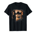 Funny Cowboy Cat Western Outlaw T-Shirt - Minimalist Print for Adults - T-Shirt, Sweatshirt, Hoodie