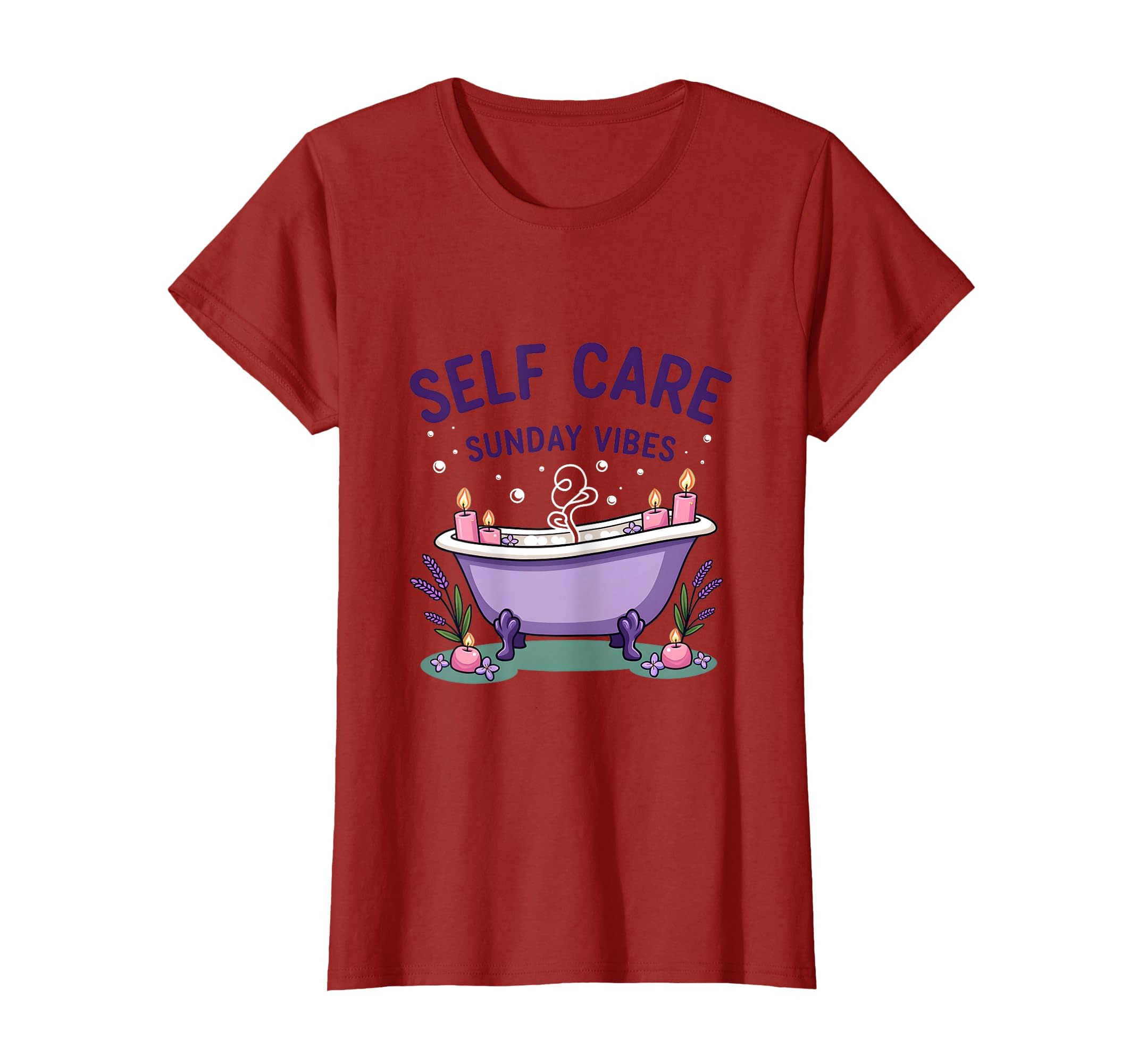 Self Care Sunday Vibes Mental Health T-Shirt - Custom Art Print Men Women - T-Shirt, Sweatshirt, Hoodie