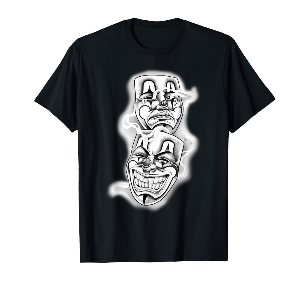 Laugh Now Cry Later Chicano Tattoo T-Shirt - Minimalist Print for Adults - T-Shirt, Sweatshirt, Hoodie