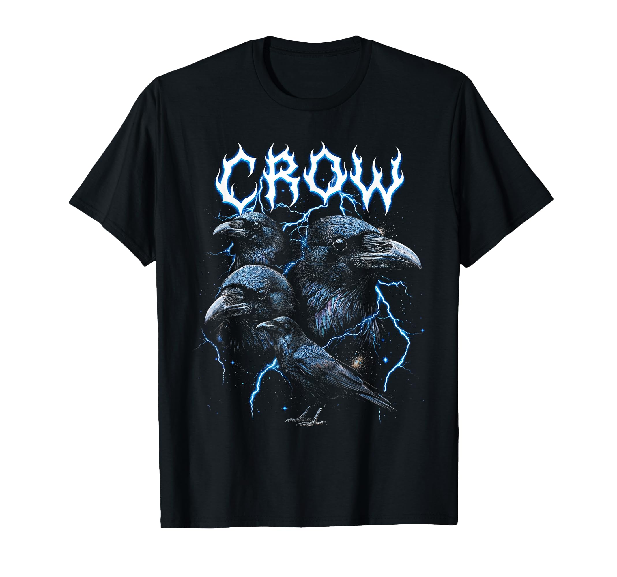 Crow 90S Heavy Metal Crow Bird Lover Raven T-Shirt - Unique Graphic Unisex - T-Shirt, Sweatshirt, Hoodie