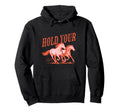 Funny Horse Western Cowboy Hoodie - Unique Graphic Unisex - T-Shirt, Sweatshirt, Hoodie
