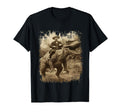 Eagerlys Old Cowboy Rides Dinosaur T-Shirt - Aesthetic Graphic Men Women - T-Shirt, Sweatshirt, Hoodie