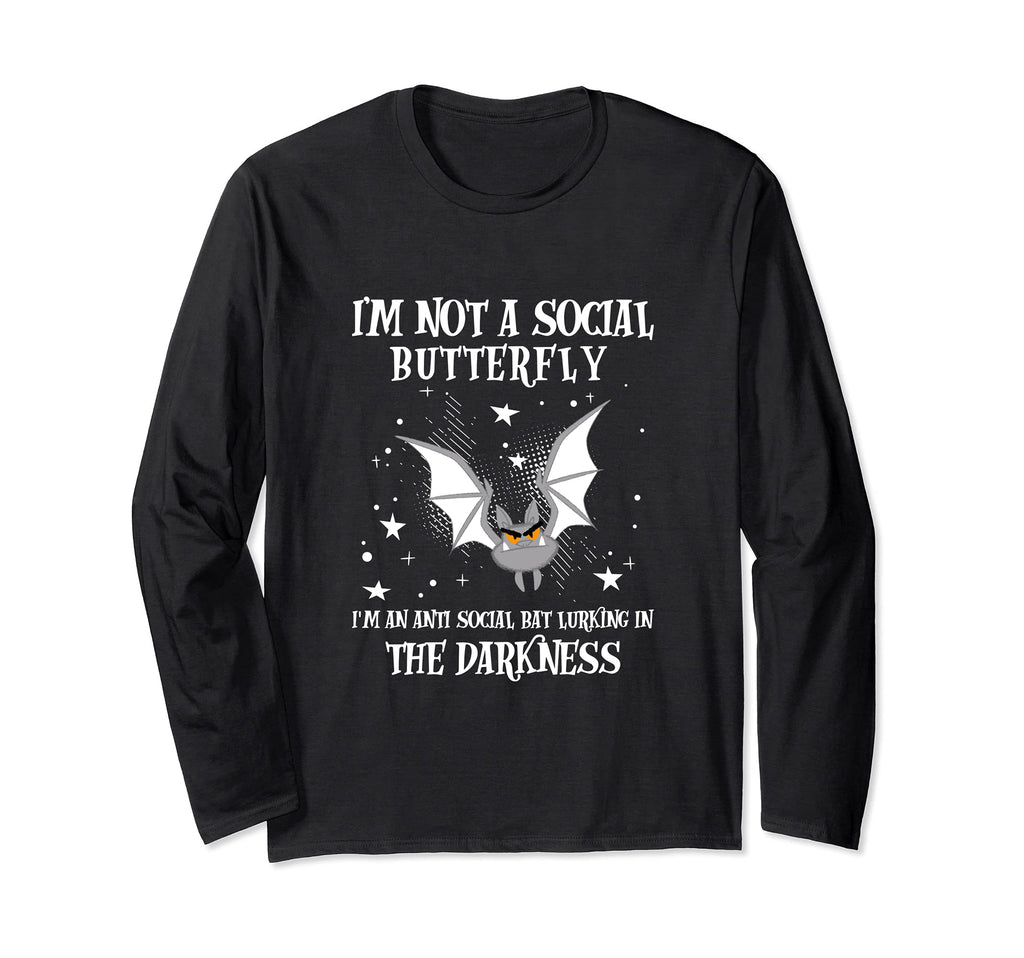Im Not Social Butterfly Im Antisocial T-Shirt - Graphic Print for Adults - T-Shirt, Sweatshirt, Hoodie