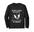 Im Not Social Butterfly Im Antisocial T-Shirt - Graphic Print for Adults - T-Shirt, Sweatshirt, Hoodie