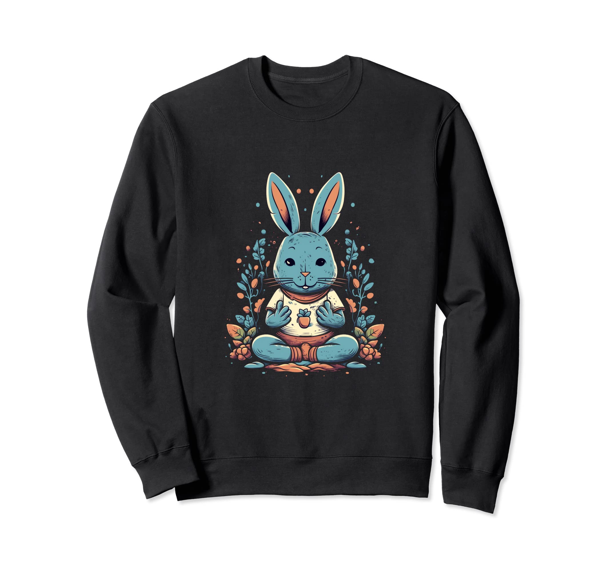 Yoga Meditation Bunny Mindfulness Sweatshirt - Graphic Print Men Women - T-Shirt, Sweatshirt, Hoodie