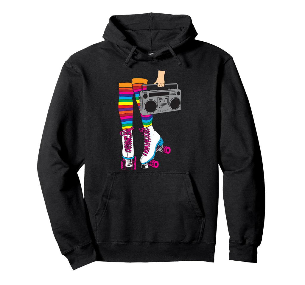 Rollerskates Funny 80S Roller Disco Hoodie - Graphic Print for Adults - T-Shirt, Sweatshirt, Hoodie