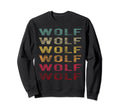 Word Distressed Wolf Animal Lover Sweatshirt - Unique Graphic for Adults - T-Shirt, Sweatshirt, Hoodie