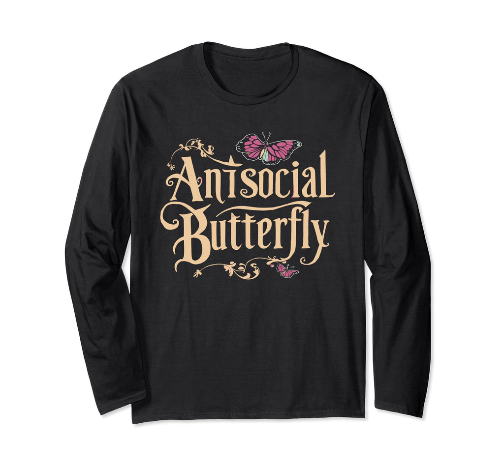 Antisocial Butterfly T-Shirt - Novelty Apparel Unisex - T-Shirt, Sweatshirt, Hoodie