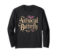 Antisocial Butterfly T-Shirt - Novelty Apparel Unisex - T-Shirt, Sweatshirt, Hoodie
