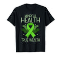 Mindful Health True Wealth Green T-Shirt - Fun Novelty Design for Adults - T-Shirt, Sweatshirt, Hoodie