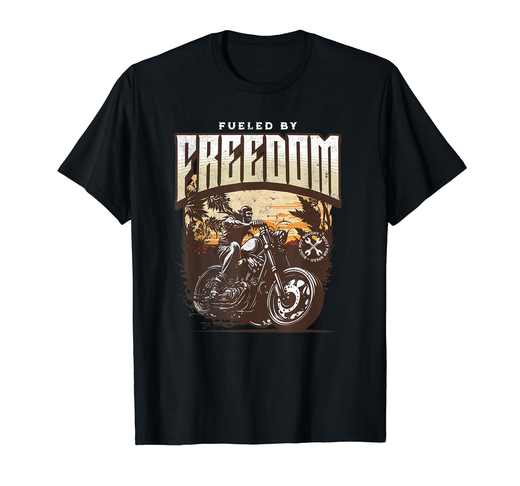 Fueled Freedom Motorcycle Lover Retired T-Shirt - Streetwear Style Unisex - T-Shirt, Sweatshirt, Hoodie