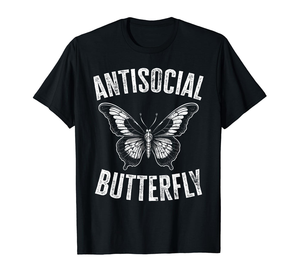 Antisocial Butterfly Introverts T-Shirt - Fun Novelty Design Men Women - T-Shirt, Sweatshirt, Hoodie