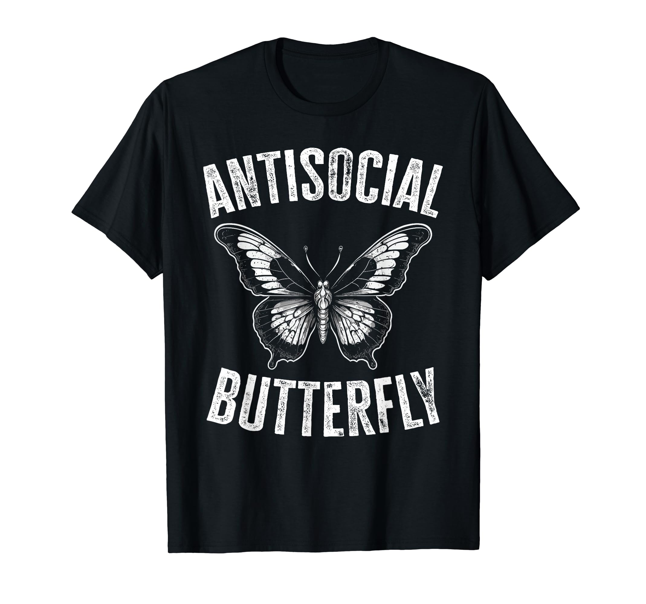 Antisocial Butterfly Introverts T-Shirt - Fun Novelty Design Men Women - T-Shirt, Sweatshirt, Hoodie