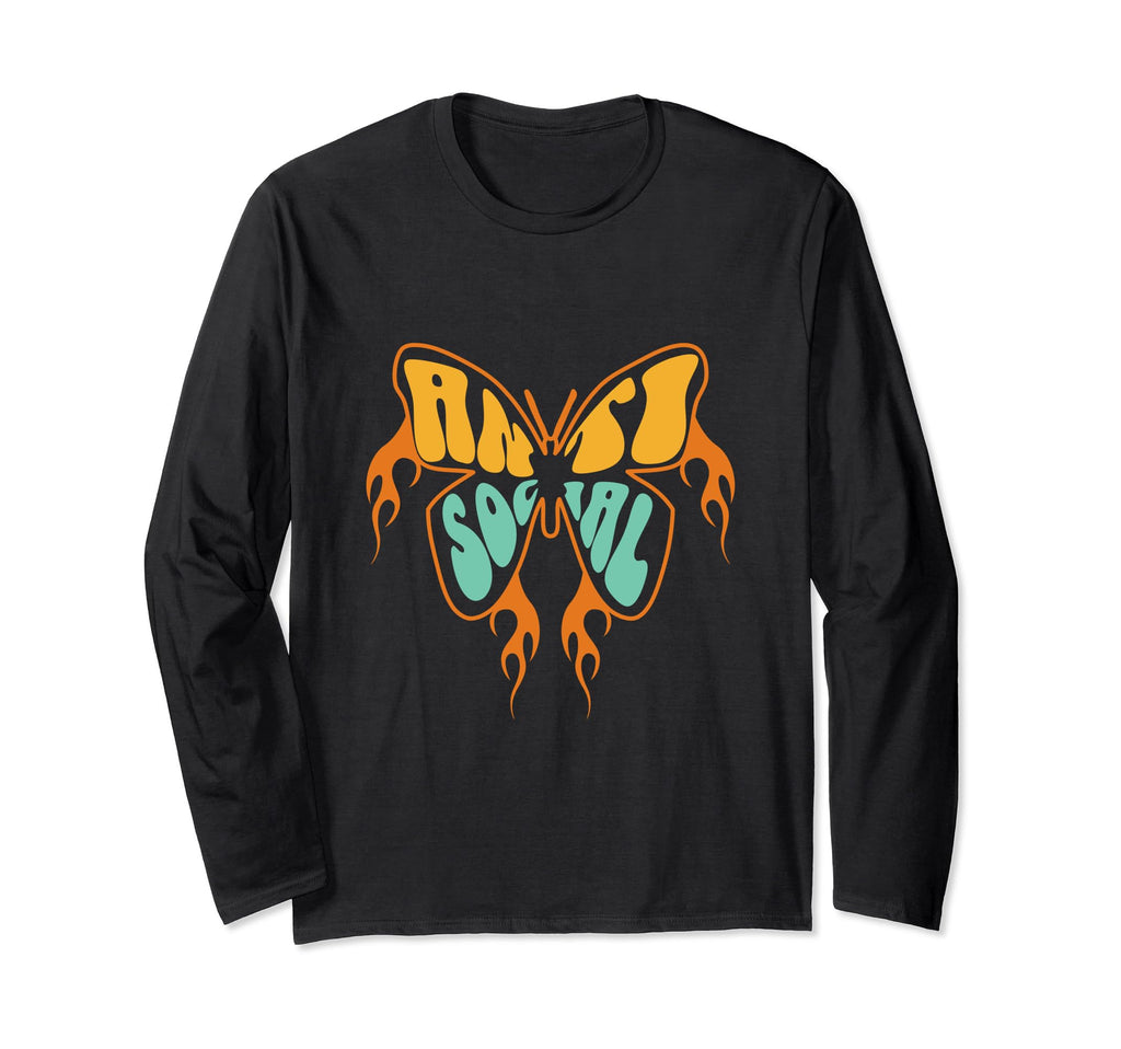 Antisocial Butterfly T-Shirt - Trendy Graphic Unisex - T-Shirt, Sweatshirt, Hoodie