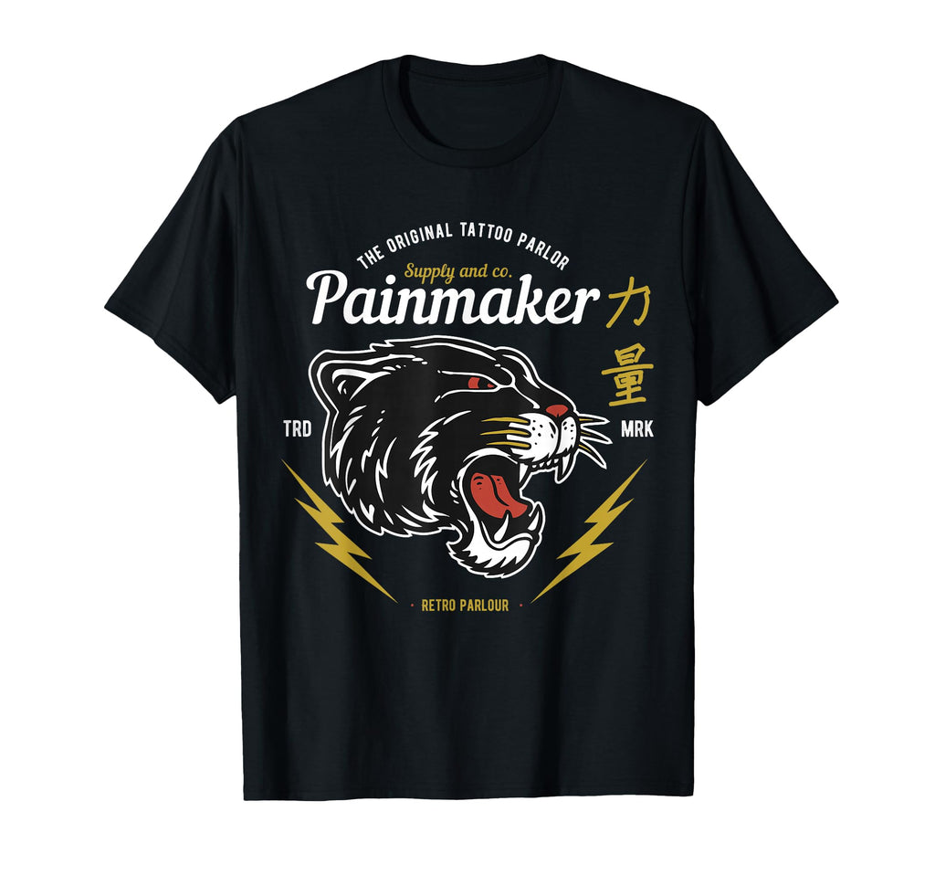 Tattoo Parlor Oldschool Panther Head T-Shirt - Custom Art Print for Adults - T-Shirt, Sweatshirt, Hoodie