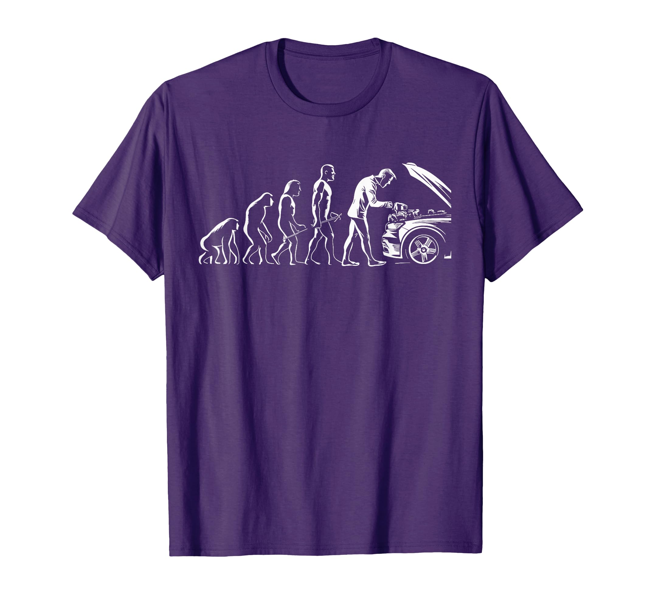 Evolution Mechanic Car Lovers Car T-Shirt - Fun Novelty Design Unisex - T-Shirt, Sweatshirt, Hoodie