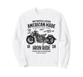 American Motorcycle Distressed Sweatshirt - Custom Art Print Men Women - T-Shirt, Sweatshirt, Hoodie