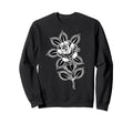 Black Rose Tattoo Flash Sweatshirt - Aesthetic Graphic for Adults - T-Shirt, Sweatshirt, Hoodie