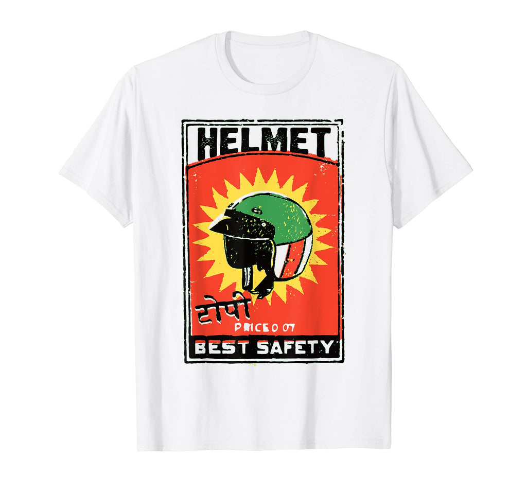 Motorcycle Helmet Matchbook Artwork T-Shirt - Trendy Graphic for Adults - T-Shirt, Sweatshirt, Hoodie
