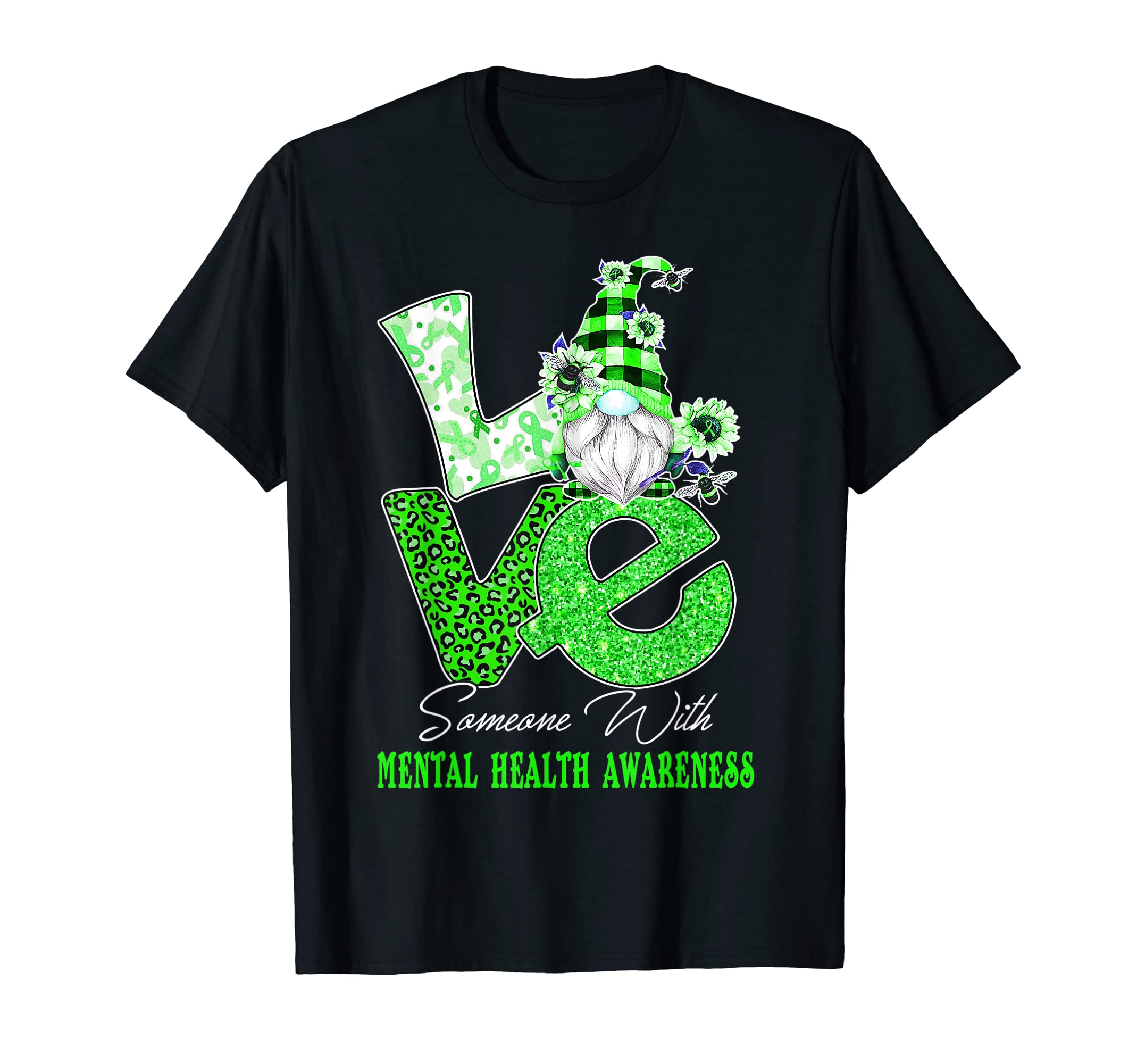 Gnome Flower Love Mental Health T-Shirt - Streetwear Style Men Women - T-Shirt, Sweatshirt, Hoodie