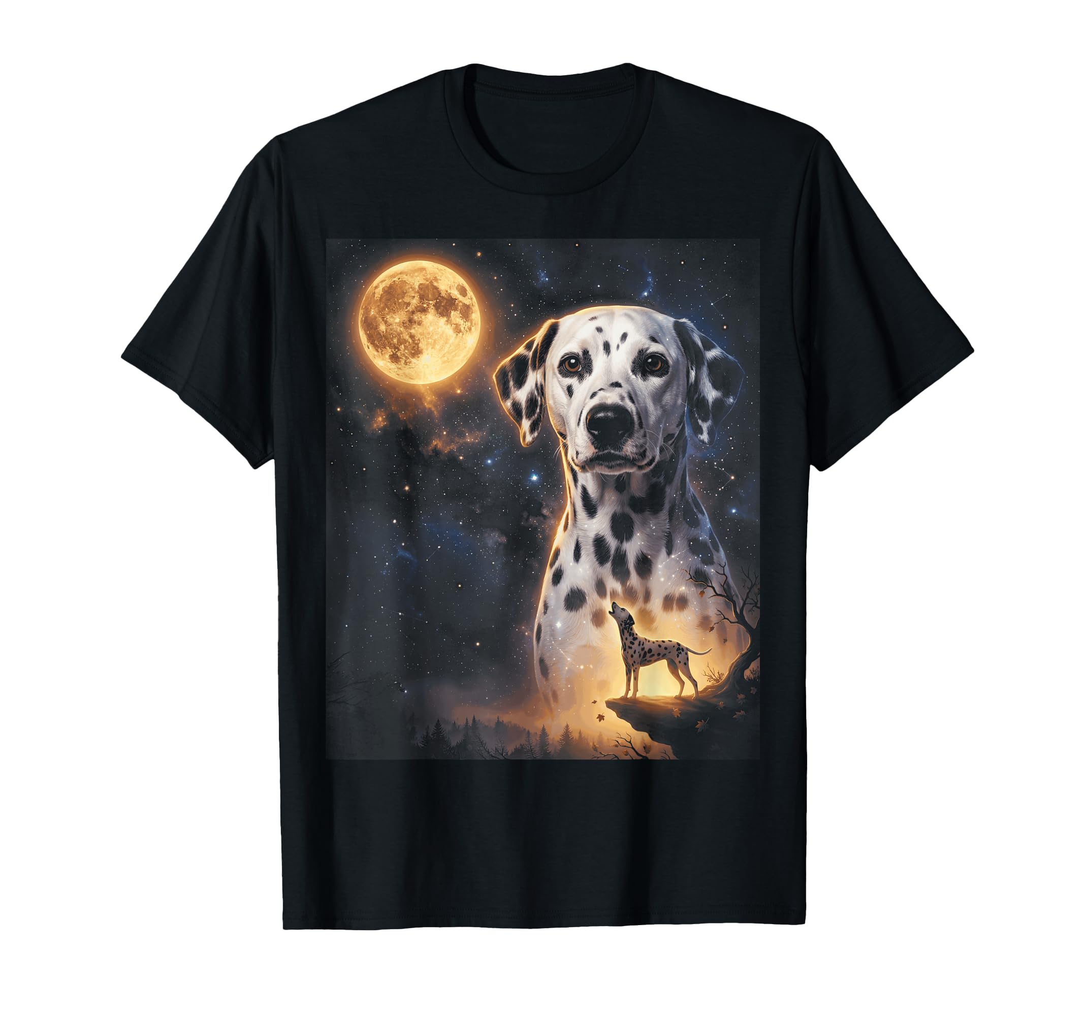 90S Dalmatian Howling Moon Y2K T-Shirt - Novelty Apparel Men Women - T-Shirt, Sweatshirt, Hoodie